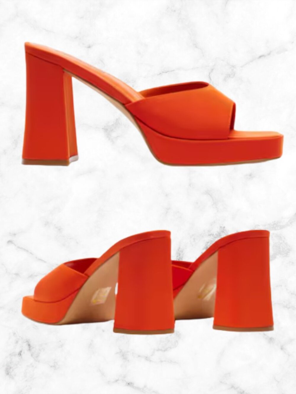NIB | JEFFREY CAMPBELL Ninety Orange Faile Platform Mule Heels Sandals 8.5 - Picture 4 of 10